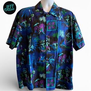 Jeff Granito Shirt Headhunting Ghosts Tiki Button Down Limited Edition Unisex L